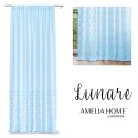 Firana LUNARE kolor błękitny haftowany motyw boho taśma taśma woal 140x250 ameliahome - SCURT/AH/LUNARE/PLEAT/BABYBLUE/140X250