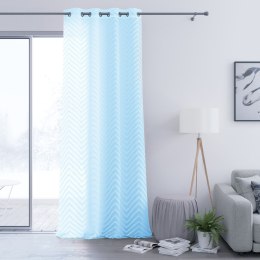 Firana MOLISA kolor błękitny haftowany motyw boho przelotki srebrne woal 140x270 ameliahome - SCURT/AH/MOLISA/EYELETS/BABYBLUE/1