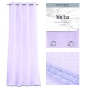 Firana MOLISA kolor liliowy haftowany motyw boho przelotki srebrne woal 140x270 ameliahome - SCURT/AH/MOLISA/EYELETS/LAVENDER/14