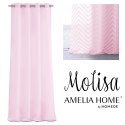 Firana MOLISA kolor różowy haftowany motyw boho przelotki srebrne woal 140x250 ameliahome - SCURT/AH/MOLISA/EYELETS/PINK/140X250