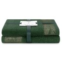 Ręcznik ALLIUM kolor butelkowa zieleń styl klasyczny 50x90+70x130 ameliahome - TOWEL/AH/ALLIUM/B.GR/SET50x90+70x130