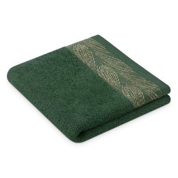 Ręcznik ALLIUM kolor butelkowa zieleń styl klasyczny 50x90+70x130 ameliahome - TOWEL/AH/ALLIUM/B.GR/SET50x90+70x130