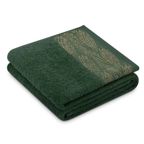 Ręcznik ALLIUM kolor butelkowa zieleń styl klasyczny 70x130 ameliahome - TOWEL/AH/ALLIUM/B.GR/70x130