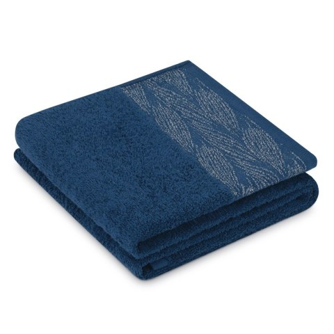 Ręcznik ALLIUM kolor granatowy styl klasyczny 70x130 ameliahome - TOWEL/AH/ALLIUM/NBLUE/70x130