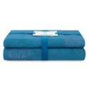 Ręcznik ALLIUM kolor niebieski styl klasyczny 50x90+70x130 ameliahome - TOWEL/AH/ALLIUM/MARIN/SET50x90+70x130
