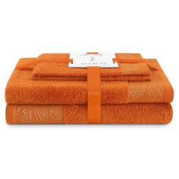 Ręcznik ALLIUM kolor rudy styl klasyczny 30x50+50x90+70x130 ameliahome - TOWEL/AH/ALLIUM/GING/SET30x50+50x90+70x130