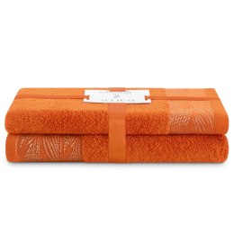 Ręcznik ALLIUM kolor rudy styl klasyczny 50x90+70x130 ameliahome - TOWEL/AH/ALLIUM/GING/SET50x90+70x130