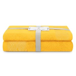 Ręcznik ALLIUM kolor żółty styl klasyczny 50x90+70x130 ameliahome - TOWEL/AH/ALLIUM/MUST/SET50x90+70x130