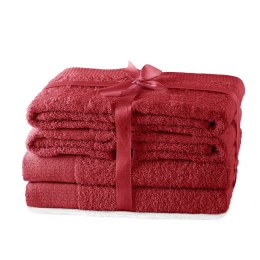 Ręcznik AMARI - AMELIAHOME kolor czerwony styl klasyczny 2*70x140+4*50x100 AmeliaHome - TOWEL/AH/AMARI/D.RED/SET2*70x140+4*50x10