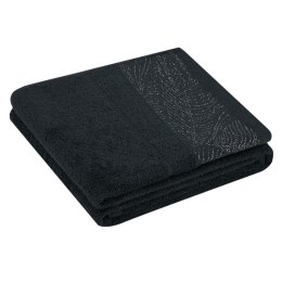 Ręcznik BELLIS kolor czarny styl klasyczny 70x130 ameliahome - TOWEL/AH/BELLIS/BLACK/70x130