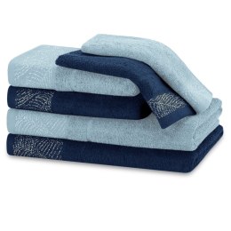 Ręcznik BELLIS kolor granatowy styl klasyczny 2*30x50+2*50x90+2*70x130 ameliahome - TOWEL/AH/BELLIS/BLU+NBL/SET2*30x50+2*50x90+2