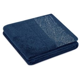 Ręcznik BELLIS kolor granatowy styl klasyczny 70x130 ameliahome - TOWEL/AH/BELLIS/NBLUE/70x130