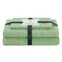 Ręcznik BELLIS kolor zielony styl klasyczny 30x50+50x90+70x130 ameliahome - TOWEL/AH/BELLIS/CELAD/SET30x50+50x90+70x130