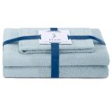 Ręcznik FLOS kolor błękitny styl klasyczny 30x50+50x90+70x130 ameliahome - TOWEL/AH/FLOS/BLUE/SET30x50+50x90+70x130