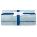 Ręcznik FLOS kolor błękitny styl klasyczny 50x90+70x130 ameliahome - TOWEL/AH/FLOS/BLUE/SET50x90+70x130