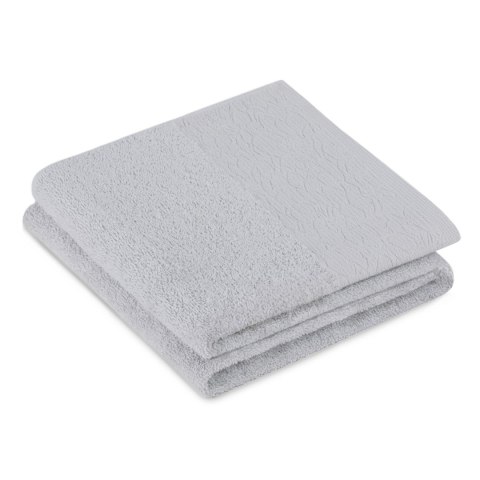 Ręcznik FLOS kolor szary styl klasyczny 70x130 ameliahome - TOWEL/AH/FLOS/SILV/70x130