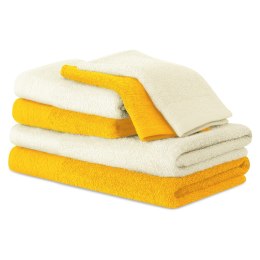 Ręcznik FLOS kolor żółty styl klasyczny 2*30x50+2*50x90+2*70x130 ameliahome - TOWEL/AH/FLOS/MUS+CR/SET2*30x50+2*50x90+2*70x130