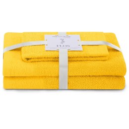 Ręcznik FLOS kolor żółty styl klasyczny 30x50+50x90+70x130 ameliahome - TOWEL/AH/FLOS/MUST/SET30x50+50x90+70x130