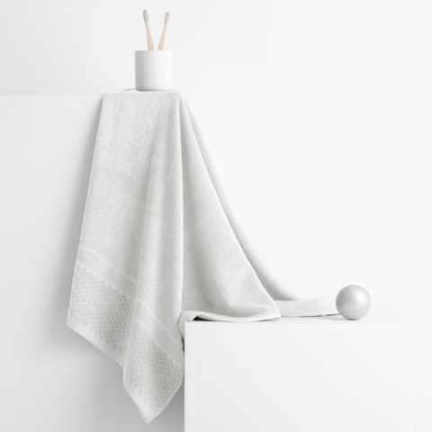 Ręcznik RUBRUM kolor biały styl klasyczny 70x130 ameliahome - TOWEL/AH/RUBRUM/WHITE/70x130