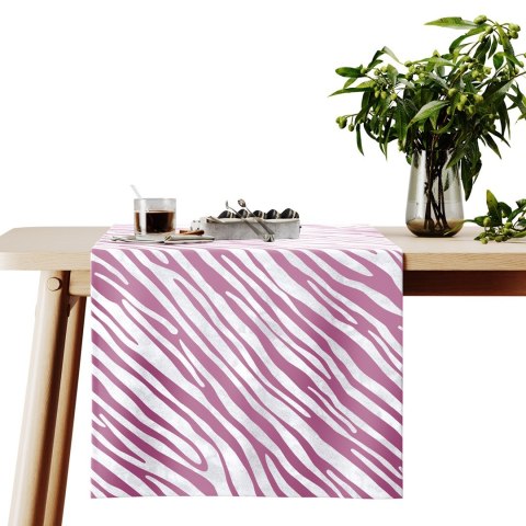 Obrus FUN kolor biały drukowany motyw zwierzęcy 40x140 ameliahome - TCLOTH/AH/VELVET/FUN/WHI+MAU/40X140