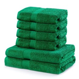 Ręcznik MARINA kolor butelkowa zieleń styl klasyczny 2*70x140+4*50x100 DecoKing - TOWEL/MARINA/GREEN/SET2*70x140+4*50x100