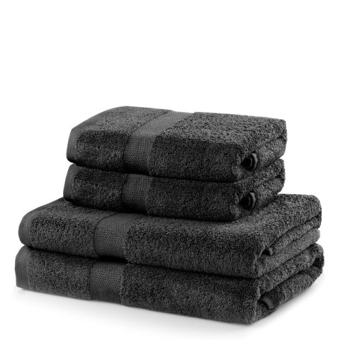 Ręcznik MARINA kolor grafitowy styl klasyczny 2*70x140+2*50x100 DecoKing - TOWEL/MARINA/CHARCOAL/SET2*70x140+2*50x100