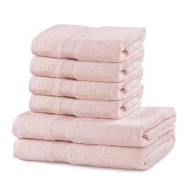 Ręcznik MARINA kolor pudrowy róż styl klasyczny 2*70x140+4*50x100 DecoKing - TOWEL/MARINA/PINK/SET2*70x140+4*50x100