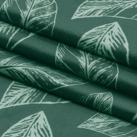 Zasłona CALM kolor butelkowa zieleń   srebrne przelotki metalowe srebrne velvet 140x250 Am