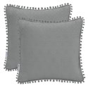 Poszewka dekoracyjna MEADORE 45x45 ameliahome - CUS/AH/MEADORE/CHARCOAL/45x45*2