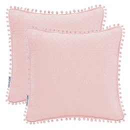 Poszewka dekoracyjna MEADORE 45x45 ameliahome - CUS/AH/MEADORE/POWDERPINK/45x45*2