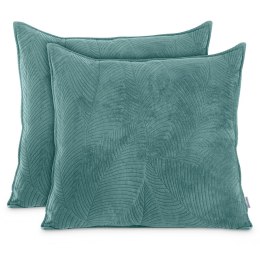 Poszewka dekoracyjna PALSHA kolor turkusowy haftowany styl nowoczesny velvet, poliester 45x45 ameliahome - CUS/AH/PALSHA/TURQUOI