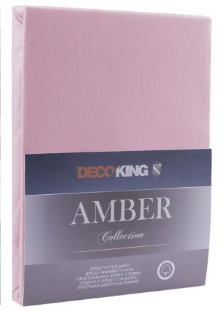 Prześcieradło AMBER kolor liliowy jersey 200-220x200x30