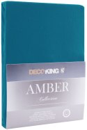 Prześcieradło AMBER kolor niebieski jersey 180-200x200x30