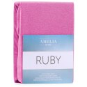 Prześcieradło RUBY frotte kolor różowy 220-240x220x30