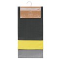 Ręcznik kuchenny LETTY kolor szary gładki motyw klasyczny styl klasyczny 50x70 ameliahome - KIT/AH/LETTY/PLAIN/GREYS&YELLOW/3PAC