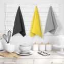 Ręcznik kuchenny LETTY kolor szary tłoczony motyw klasyczny styl klasyczny 50x70 ameliahome - KIT/AH/LETTY/WAFFLE/GREYS&YELLOW/3