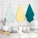 Ręcznik kuchenny LETTY kolor turkusowy drukowany motyw nowoczesny styl nowoczesny 50x70 ameliahome - KIT/AH/LETTY/MIX/GRAIN/TURQ