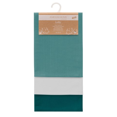 Ręcznik kuchenny LETTY kolor turkusowy gładki motyw klasyczny styl klasyczny 50x70 ameliahome - KIT/AH/LETTY/PLAIN/TURQUOISES/3P