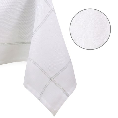 Obrus ANTONY kolor biały gładki motyw klasyczny 130x160 ameliahome - TCLOTH/AH/ANTONY/WHITE/130X160