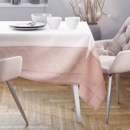 Obrus LILLE kolor różowy gładki motyw klasyczny 140x220 ameliahome - TCLOTH/AH/LILLE/PINK+WHITE/140X220