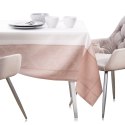 Obrus LILLE kolor różowy gładki motyw klasyczny 60x120 ameliahome - TCLOTH/AH/LILLE/PINK+WHITE/60X120