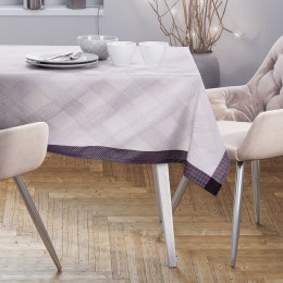 Obrus MILLUZA kolor kremowy metalizowany motyw klasyczny 110x160 ameliahome - TCLOTH/AH/MILLUZA/PURPLE/110X160