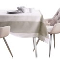 Obrus SEVRAN kolor beżowy gładki motyw klasyczny 140x260 ameliahome - TCLOTH/AH/SEVRAN/BEIGE+WHITE/140X260