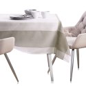 Obrus SEVRAN kolor beżowy gładki motyw klasyczny 60x120 ameliahome - TCLOTH/AH/SEVRAN/BEIGE+WHITE/60X120