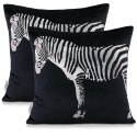 Poszewka dekoracyjna NANCY ameliahome - CUS/AH/NANCY/ZEBRA/BLACK/45X45*2