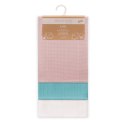 Ręcznik kuchenny LETTY kolor różowy tłoczony motyw klasyczny styl klasyczny 50x70 ameliahome - KIT/AH/LETTY/WAFFLE/TURQ&PINKS/3P