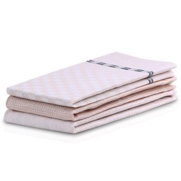 Ręcznik kuchenny LOUIE kolor kremowy gładki motyw klasyczny 50x70 decoking - KIT/LOUIE/CREAM/3PACK/50x70