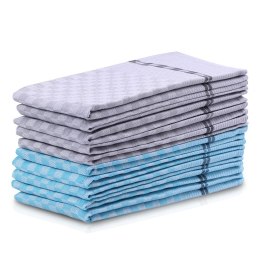 Ręcznik kuchenny LOUIE kolor niebieski gładki motyw klasyczny 50x70 decoking - KIT/LOUIE/CHECKERED/TUQUISE&GRAY/10PACK/50x70