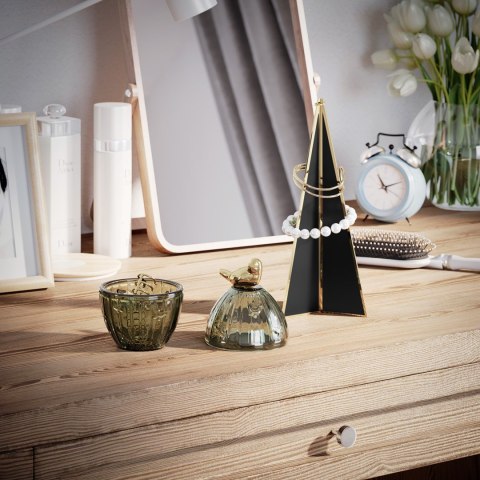 Organizer na biżuterię, kosmetyki FIR ameliahome - JEWELRYSTAND/AH/FIR/BLACK/10X25