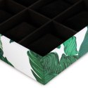 Organizer na biżuterię, kosmetyki GLASEN styl nowoczesny stojący ameliahome - JEWELRYBOX/AH/GLASEN/LEAVES/18X7